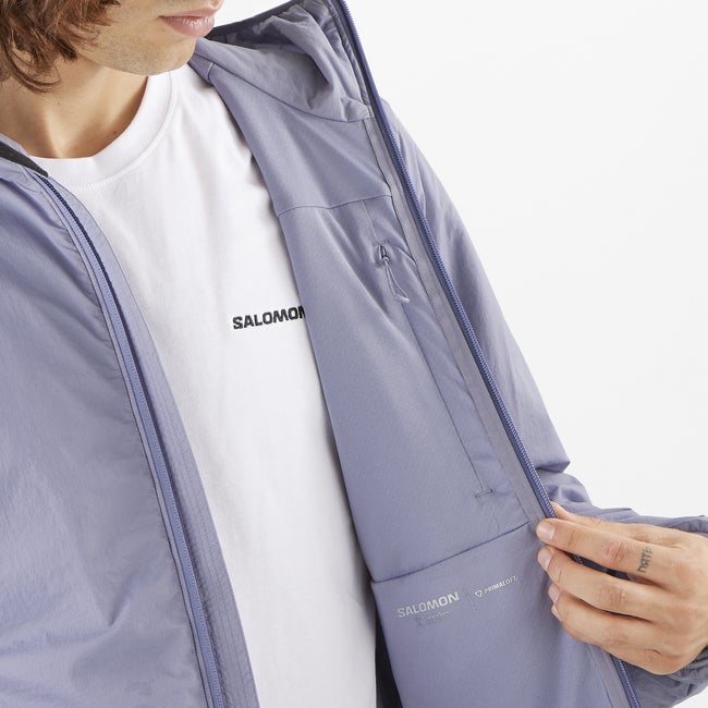 Salomon Mountain Flex - Chaqueta aislada con capucha para hombre Descuento por venta flash