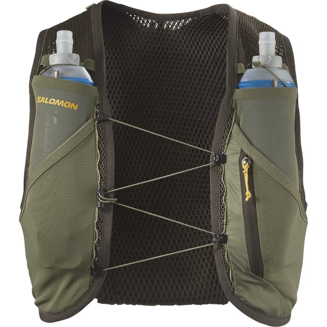 Salomon Active Skin 4 Grvl - Chaleco de running unisex con bidones incluidos Liquidación