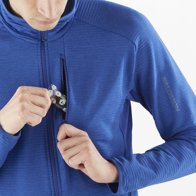 Salomon Essential Lightwarm - Chaqueta intermedia de cremallera completa para hombre Solo queda un día