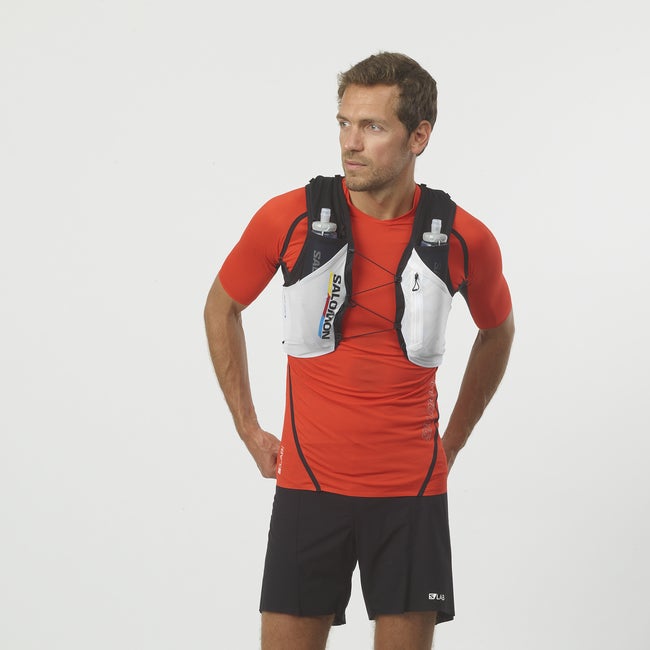 Salomon Adv Skin 5 Race Flag - Chaleco de running unisex con bidones incluidos