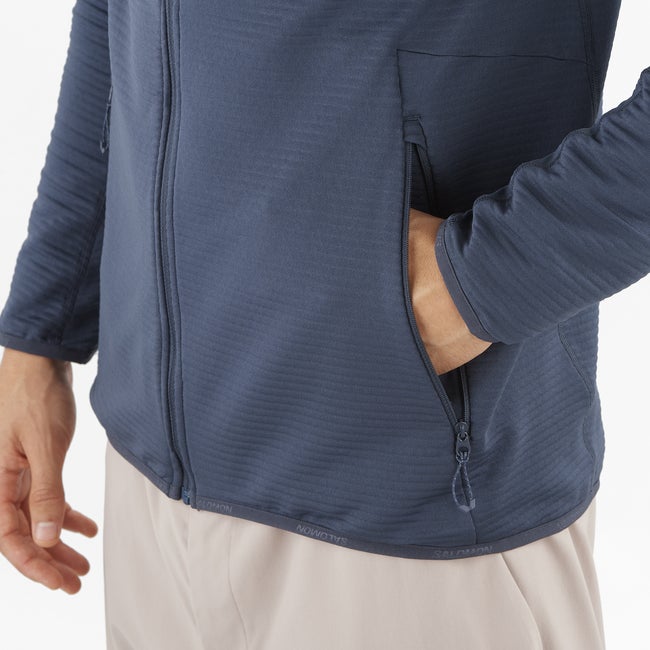 Salomon Essential Lightwarm - Chaqueta intermedia de cremallera completa para hombre Oferta especial