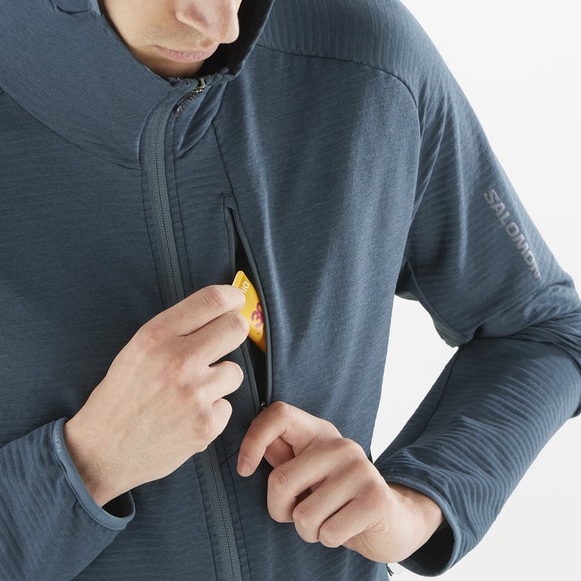 Salomon Essential Lightwarm - Chaqueta intermedia con capucha para hombre ÚLTIMAS EDICIONES