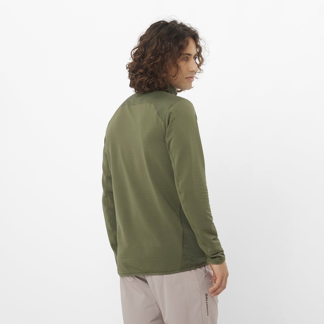 Salomon Essential Lightwarm Hybrid - Chaqueta intermedia de cremallera completa para hombre Últimos 2 días