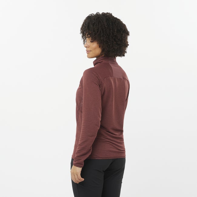 Salomon Essential Lightwarm - Prenda intermedia de media cremallera para mujer Rebajas de fábrica
