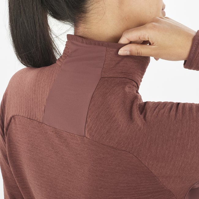 Salomon Essential Lightwarm - Prenda intermedia de media cremallera para mujer Rebajas de fábrica