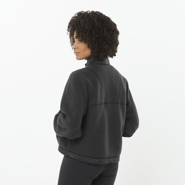 Salomon Chroma Cropped - Prenda intermedia de media cremallera para mujer Tienda
