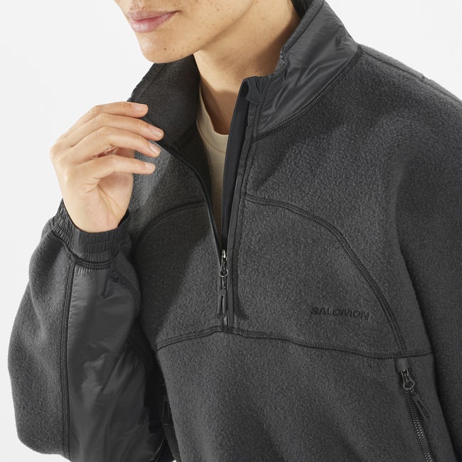 Salomon Chroma Cropped - Prenda intermedia de media cremallera para mujer Tienda