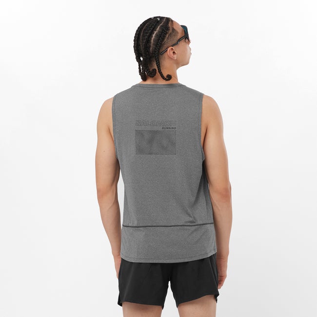 Salomon Cross Run Graphic - Camiseta sin mangas para hombre Último día