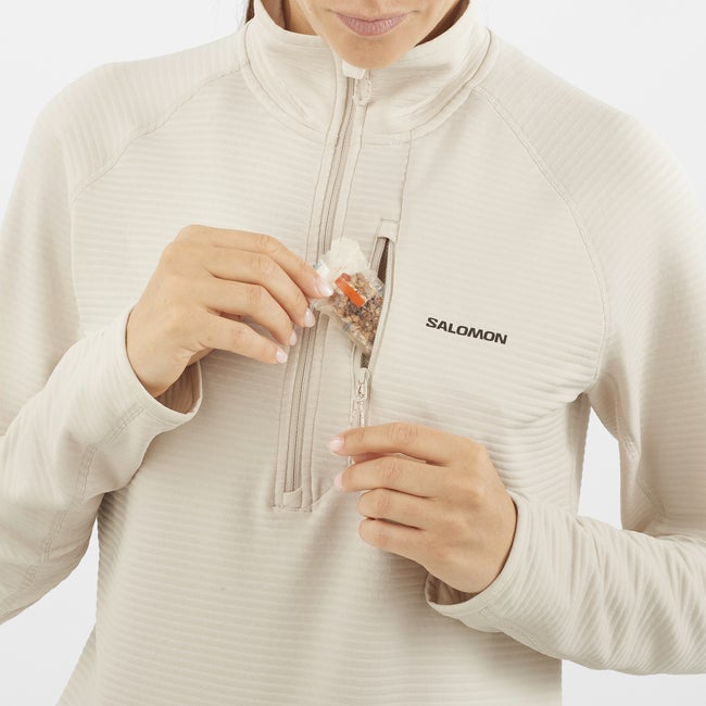 Salomon Essential Lightwarm - Prenda intermedia de media cremallera para mujer Tienda